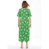 Woman Within Plus Size Stamped Empire Waist Dress(Grass Ocean Stamp)