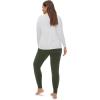 ellos Plus Size Cotton Spandex Jogger Pull On Pants(Deep Olive)