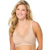 Catherines Women’s Plus Size Cotton Comfort Wireless Bra(Frappe)