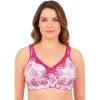 Catherines Women’s Plus Size Cotton Comfort Wireless Bra(Pink Blossom)