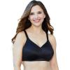 Catherines Women’s Plus Size Wireless Back Smoothing Bra(Black)