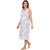 Dreams & Co. Plus Size Long Sleeveless Sleepshirt(Multi American Dreaming)