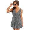 Swimsuits For All Swim 365 Women’s Plus Size Twist-Front V-Neck Tummy Control A-Line Swim Dress(Black White Leopard)