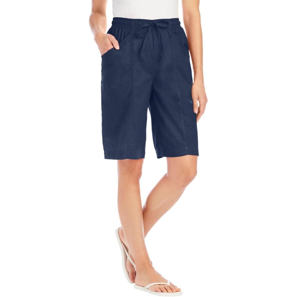 image:imageWoman Within Plus Size Boardwalk Front Seam ShortNavy