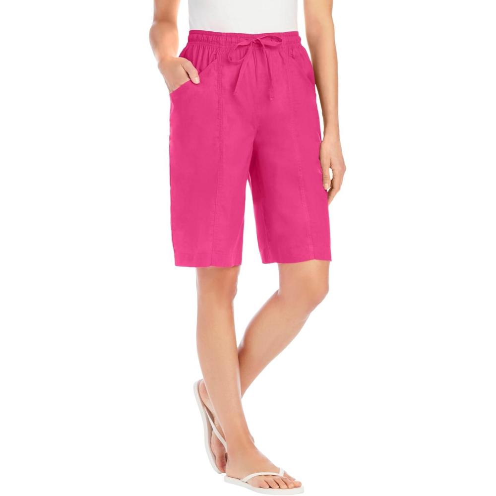 image:imageWoman Within Plus Size Boardwalk Front Seam ShortRaspberry Sorbet