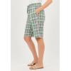 Woman Within Plus Size Seersucker Short(Pine Plaid)