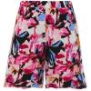 ellos Plus Size Elastic Waist Flowy Shorts(Multi Abstract Floral)