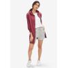 ellos Plus Size French Terry Drawstring Shorts(Periwinkle Mist)
