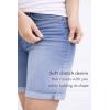 ellos Plus Size Mid-Rise Stretch Denim Bermuda Shorts(Medium Stonewash)