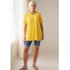 ellos Plus Size Mid-Rise Stretch Denim Bermuda Shorts(White)