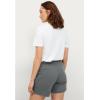 ellos Plus Size Stretch Chino Mid-Rise Shorts(Slate)