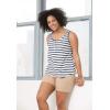 ellos Plus Size Stretch Chino Mid-Rise Shorts(Strawberry Rose)