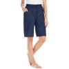 Woman Within Plus Size Boardwalk Front Seam Short(Navy)