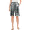 Woman Within Plus Size Seersucker Short(Black Raspberry Plaid)