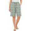 Woman Within Plus Size Seersucker Short(Pine Plaid)
