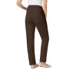 Woman Within Plus Size Stretch Denim 5-Pocket Straight-Leg Jeans(Chocolate Petal Embroidery)