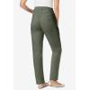 Woman Within Plus Size Stretch Denim 5-Pocket Straight-Leg Jeans(Olive Green)