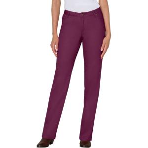 Woman Within Plus Size Stretch Denim 5-Pocket Straight-Leg Jeans(Deep Claret)