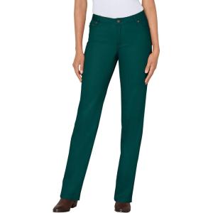 Woman Within Plus Size Stretch Denim 5-Pocket Straight-Leg Jeans(Emerald Green)