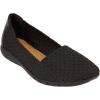 Comfortview Women’s The Bethany Stretch Woven Slip On Flat (Wide Widths Available)(Black)