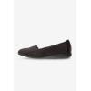 Comfortview Women’s The Bethany Stretch Woven Slip On Flat (Wide Widths Available)(Black)