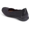 Comfortview Women’s The Bethany Stretch Woven Slip On Flat (Wide Widths Available)(Black Metallic)