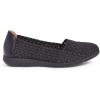 Comfortview Women’s The Bethany Stretch Woven Slip On Flat (Wide Widths Available)(Black Metallic)