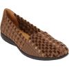 Comfortview Women’s The Bethany Stretch Woven Slip On Flat (Wide Widths Available)(Brown)