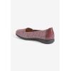 Comfortview Women’s The Bethany Stretch Woven Slip On Flat (Wide Widths Available)(Burgundy Metallic)