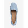 Comfortview Women’s The Bethany Stretch Woven Slip On Flat (Wide Widths Available)(Denim Metallic)