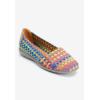 Comfortview Women’s The Bethany Stretch Woven Slip On Flat (Wide Widths Available)(Grey Multi)