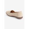 Comfortview Women’s The Bethany Stretch Woven Slip On Flat (Wide Widths Available)(Khaki Metallic)