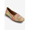 Comfortview Women’s The Bethany Stretch Woven Slip On Flat (Wide Widths Available)(Multi Pastel)