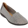 Comfortview Women’s The Bethany Stretch Woven Slip On Flat (Wide Widths Available)(Pewter)
