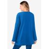 Woman Within Plus Size Crewneck Ultra Soft Sherpa Sweatshirt(Bright Cobalt)