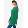 Woman Within Plus Size Crewneck Ultra Soft Sherpa Sweatshirt(Emerald)