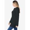 Woman Within Plus Size Crewneck Ultra Soft Sherpa Sweatshirt(Heather Charcoal)