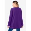 Woman Within Plus Size Crewneck Ultra Soft Sherpa Sweatshirt(Radiant Purple)