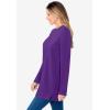 Woman Within Plus Size Crewneck Ultra Soft Sherpa Sweatshirt(Radiant Purple)