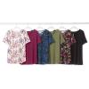 Woman Within Plus Size Criss Cross Tee(Pale Seafoam Paisley)