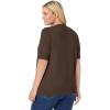 Woman Within Plus Size Perfect Elbow-Length Sleeve Cardigan Sweater(Chocolate)