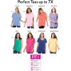 Woman Within Plus Size Perfect Printed Short-Sleeve Polo Shirt(French Blue Pretty Floral)