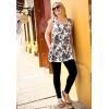 Woman Within Plus Size Petite Stretch-Cotton Knit Pull-On Leggings(Black)