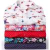 Woman Within Plus Size Relaxed Fit Cotton Camp Shirt(White Butterflies)