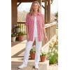 Woman Within Plus Size Short-Sleeve Button-Down Cotton Seersucker Shirt(Vivid Red Gingham)