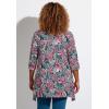 Woman Within Plus Size Swing Hem Tunic(White Geo Bouquet)