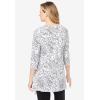 Woman Within Plus Size Swing Hem Tunic(White Palms)