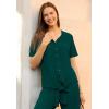 Woman Within Plus Size Textured Tie-Front Tee(Emerald Green)