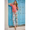 Woman Within Plus Size Textured Tie-Front Tee(Sweet Coral)