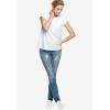ellos Plus Size Cotton Jersey Slub Cap Sleeve Trapeze Tee(Sweet Coral)